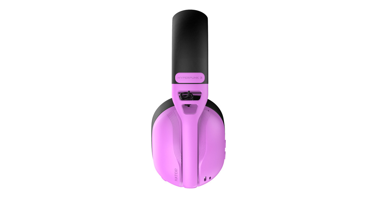 HatorHyperpunk 3 Wireless - Cyber-Violet over-ear gaming headset  (Paars, 2.4GHz / Bluetooth 5.4 / USB-C)