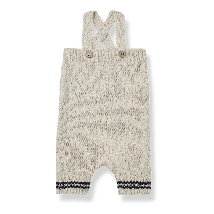 1+ in the family Salopette en Tricot Silver | Beige