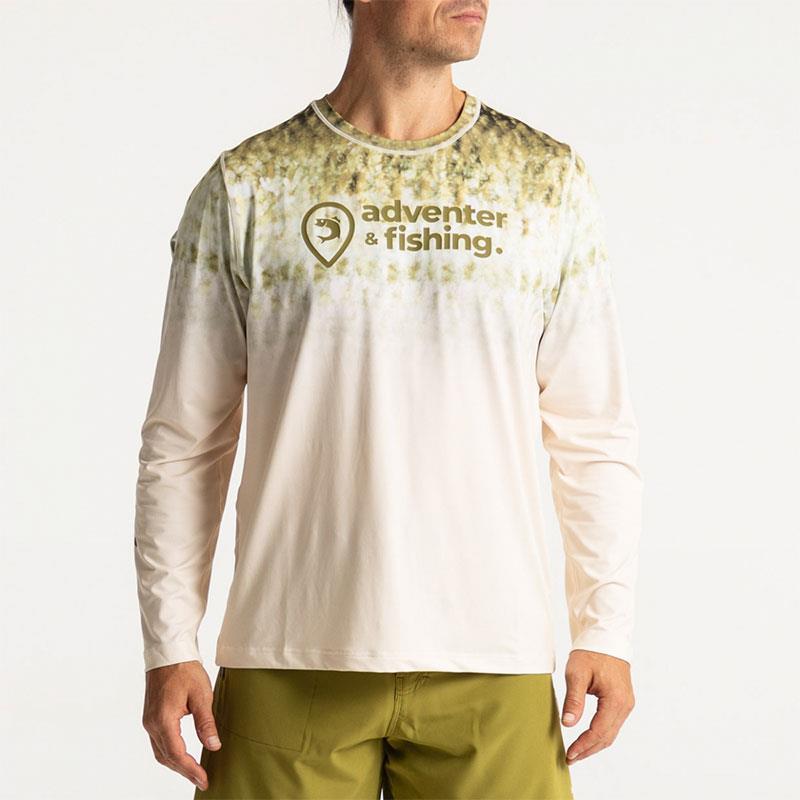 Tee Shirt Manches Longues Homme Adventer & Fishing Bozed Anti Uv - Black Bass