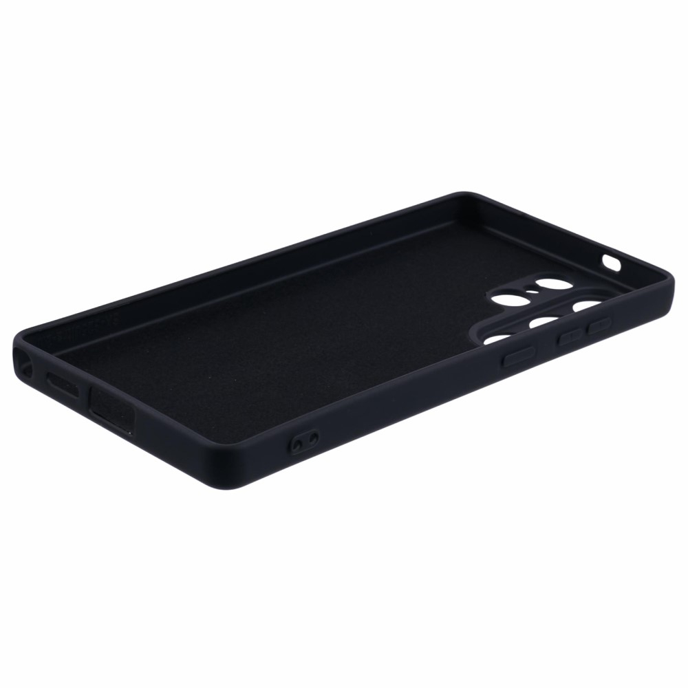 Samsung Galaxy S25 Ultra Gummi Case Hülle mit Kameraschutz - Schwarz (Matt)