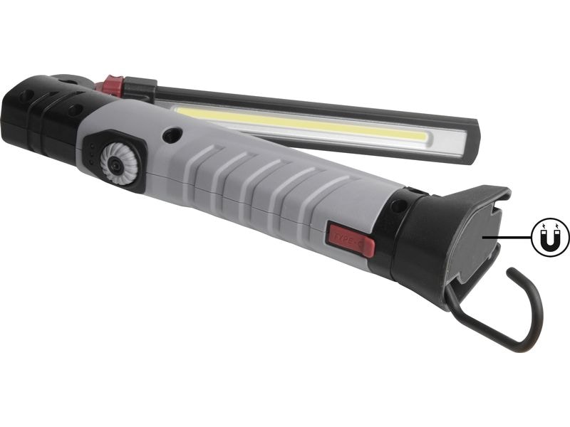 Kraftwerk Akku-Lampe 12 x LED Handlampe Slimlight 700, 3.7 Leistungsstarke Handleuchten mit flexibler 180° klappbarer Lichtrichtung