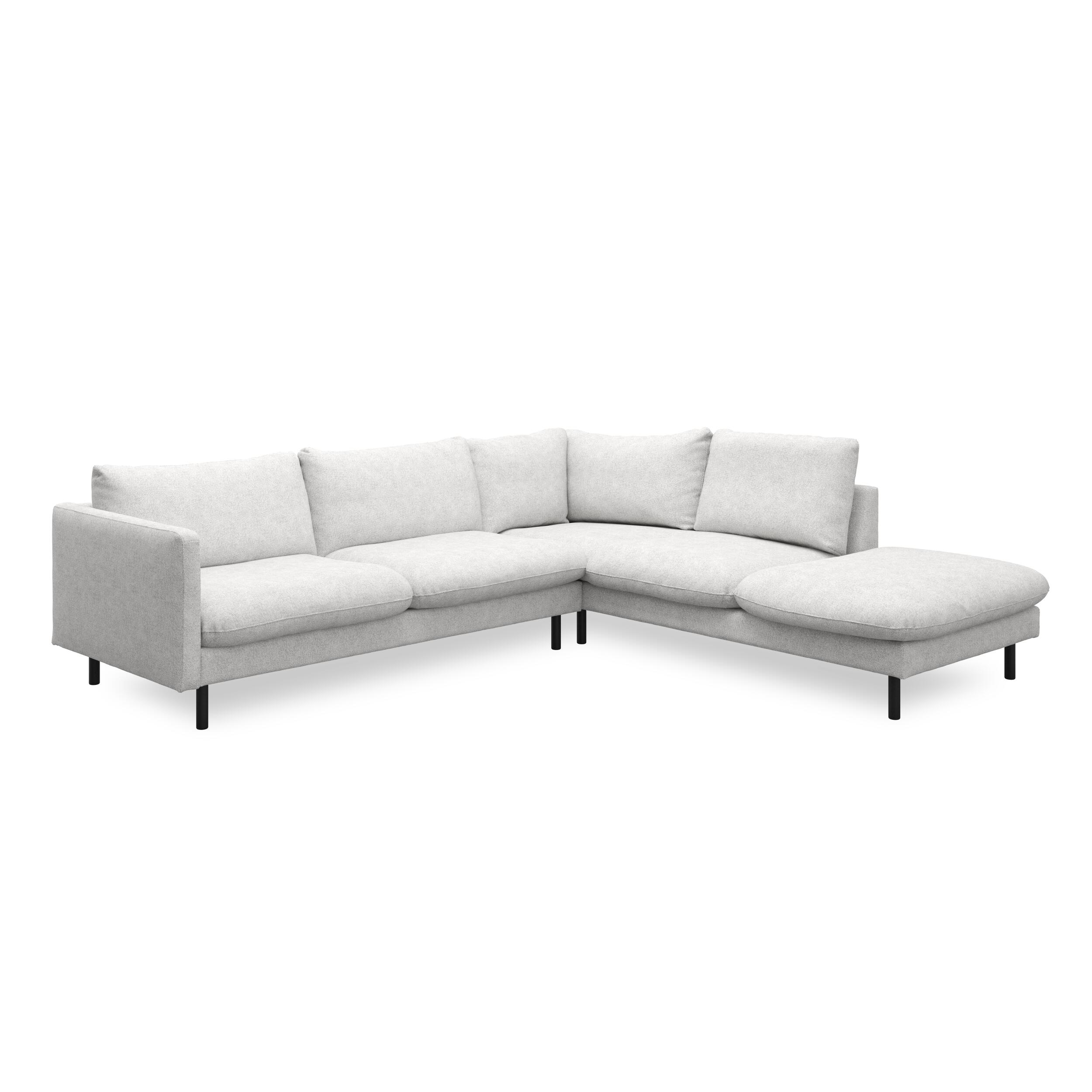 Bjorn højrevendt sofa med pufafslutning