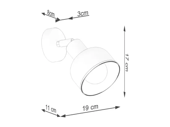 Appliques Elba grenier en acier - 1 sources lumineuses - L.19 x H.17 cm - blanc