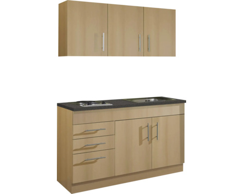 Held Furniture Minikeuken met apparatuur Toronto 120 cm beuken mat gedemonteerd 978.6510