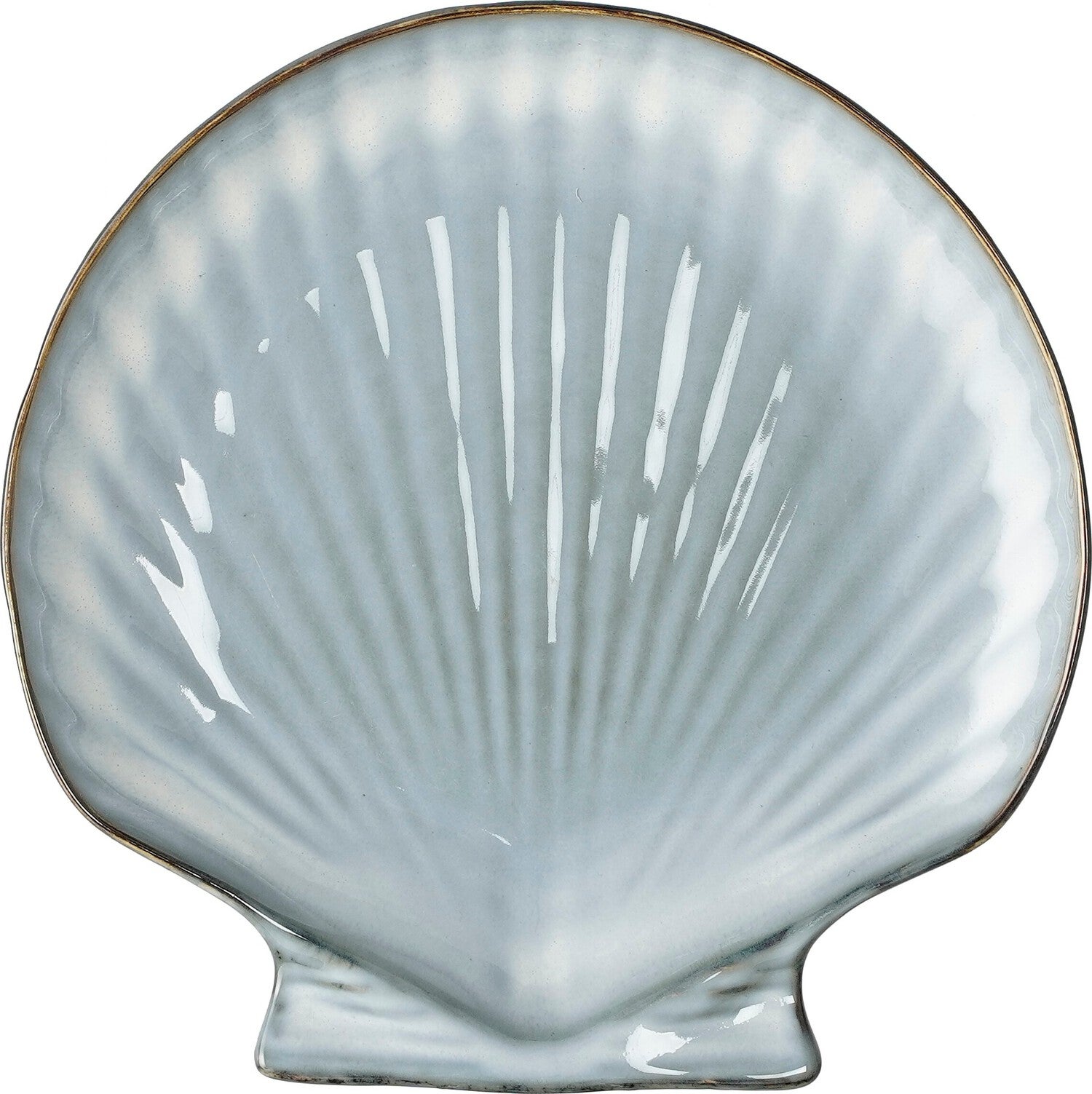 Mica Decorations bord Schelp grijs 24 x 23,5 x 3 cm