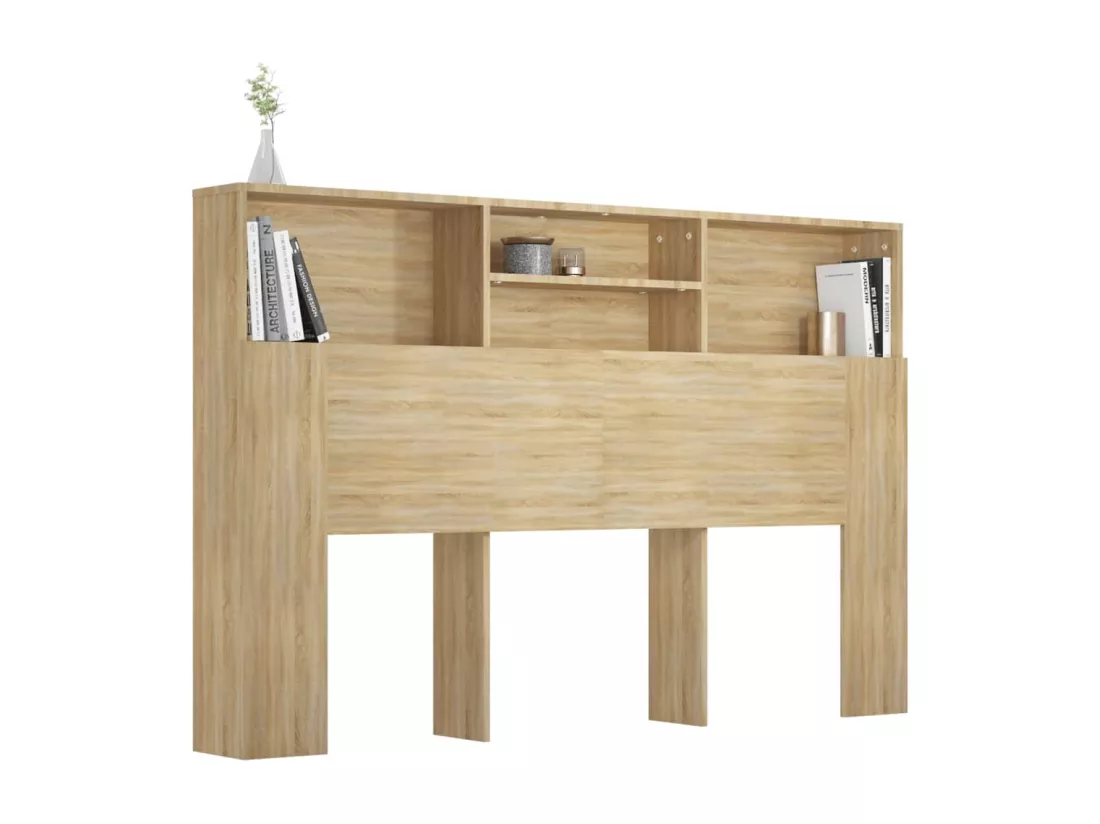 Armoire de tête de lit Chêne sonoma 160x19x103,5 cm