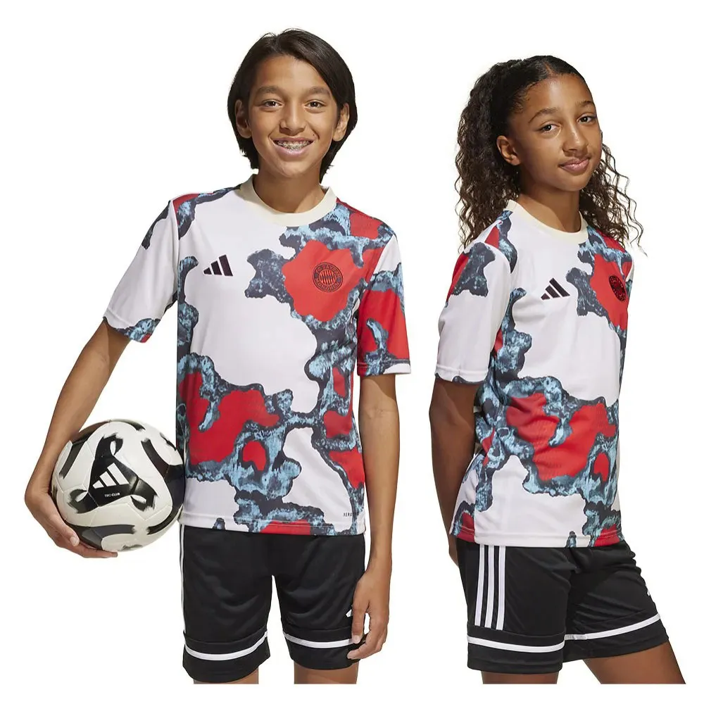 adidas FC Bayern 24/25 vor dem Spiel Junior-Kurzarm-T-Shirt
