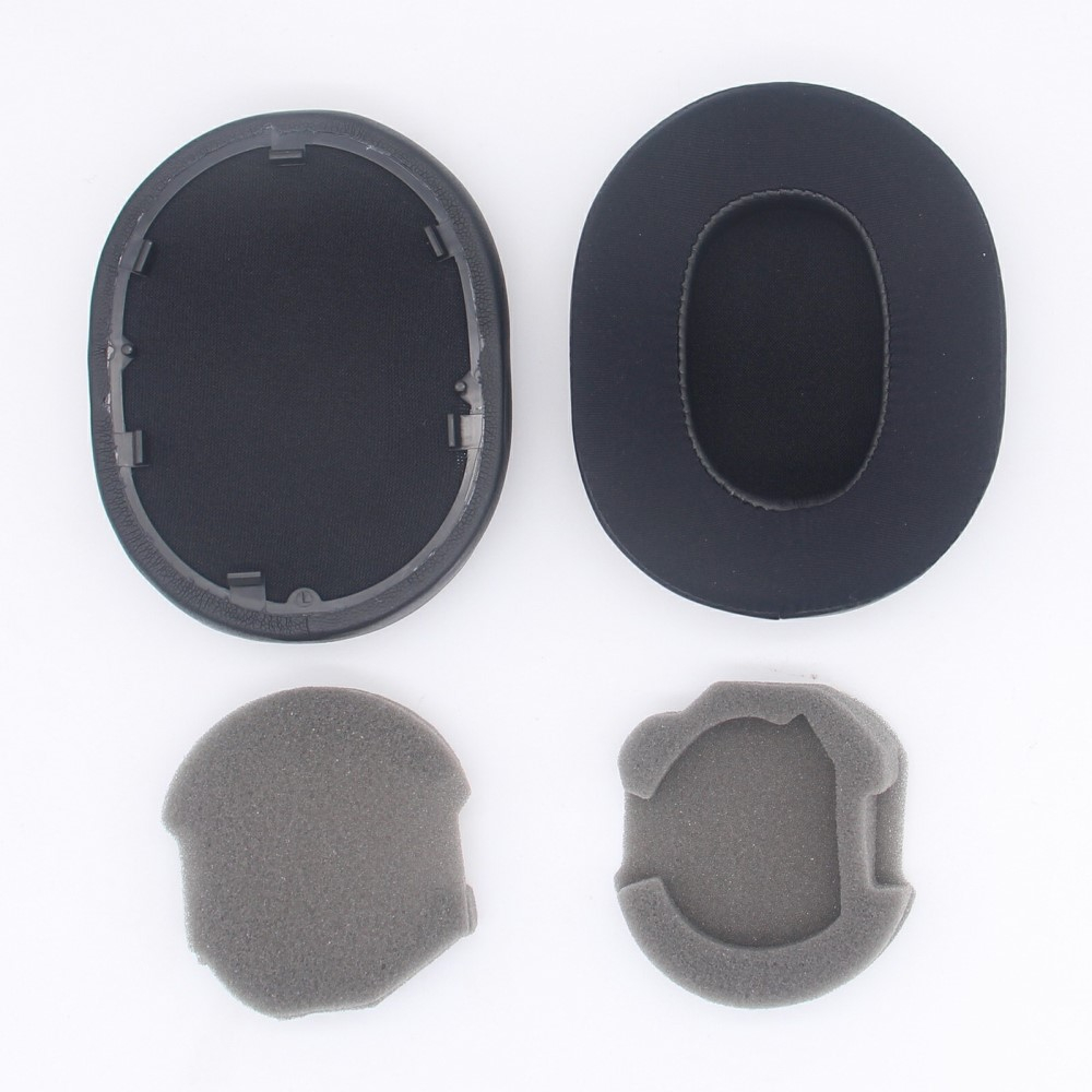 (2er Set) Sony WH-1000XM5 Kopfhörer Ersatz Ohr Polster Kissen (Stoff) - Schwarz