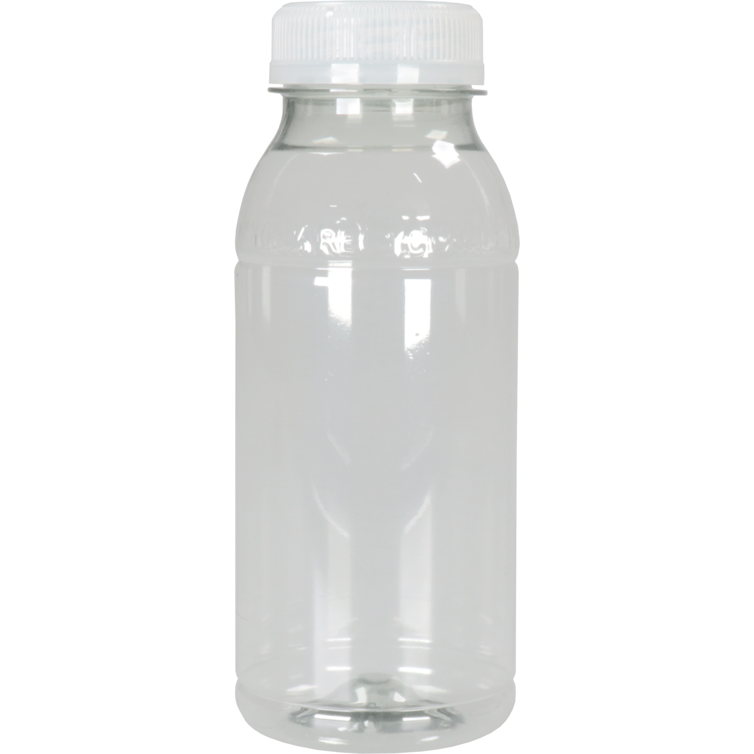 Fles, petfles, Gerecycled PET, met vaste dop, 250ml, transparant