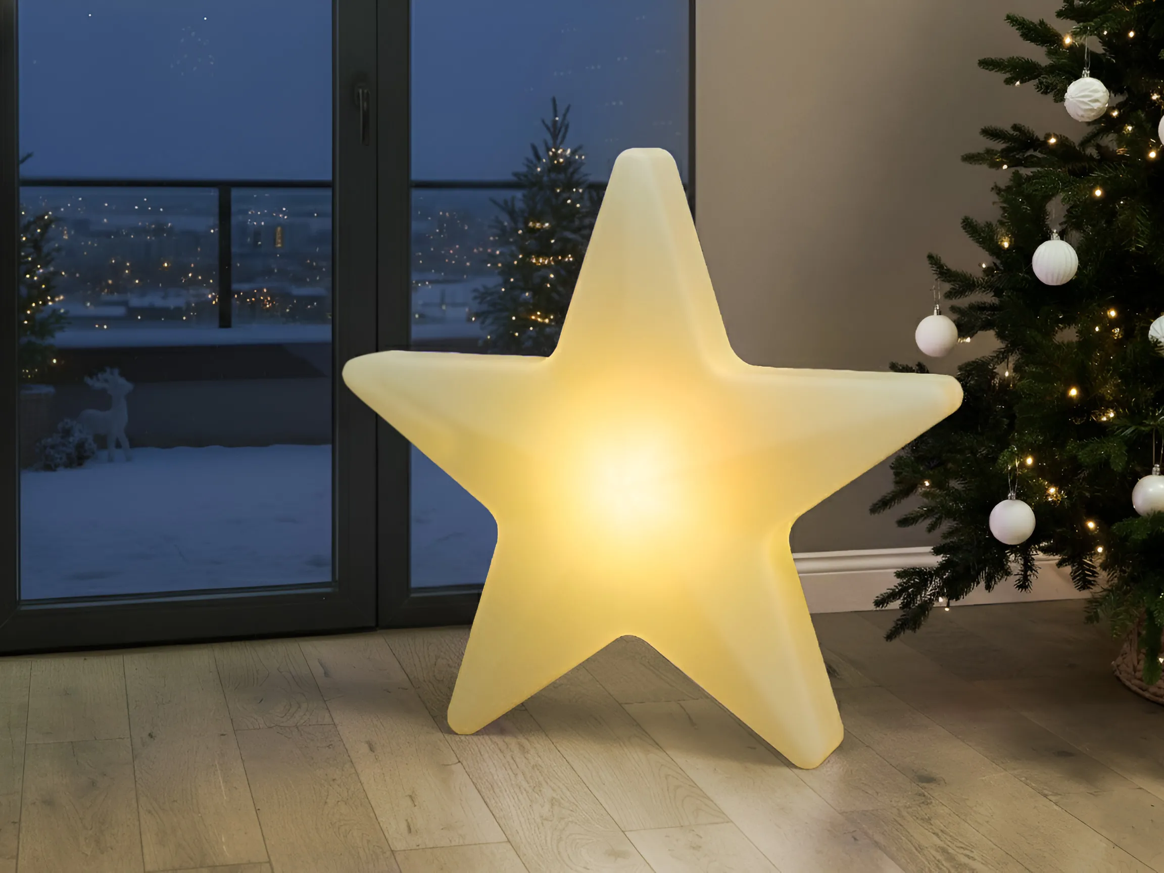 LED staande lamp voor buiten OLSAN Ster 76 cm Wit