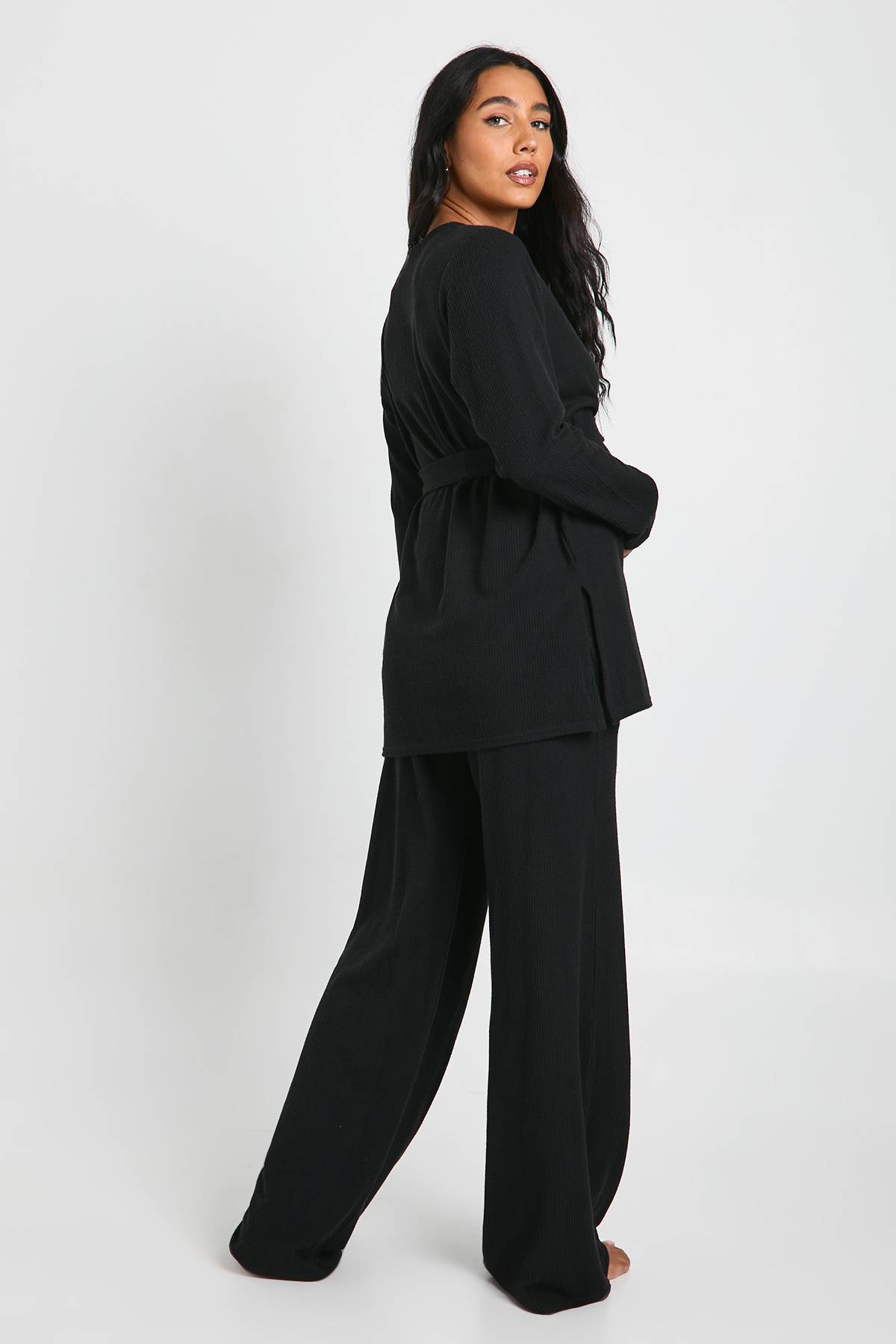 boohoo Ensemble de détente pour maternité à ceinture nouée, col rond et détail