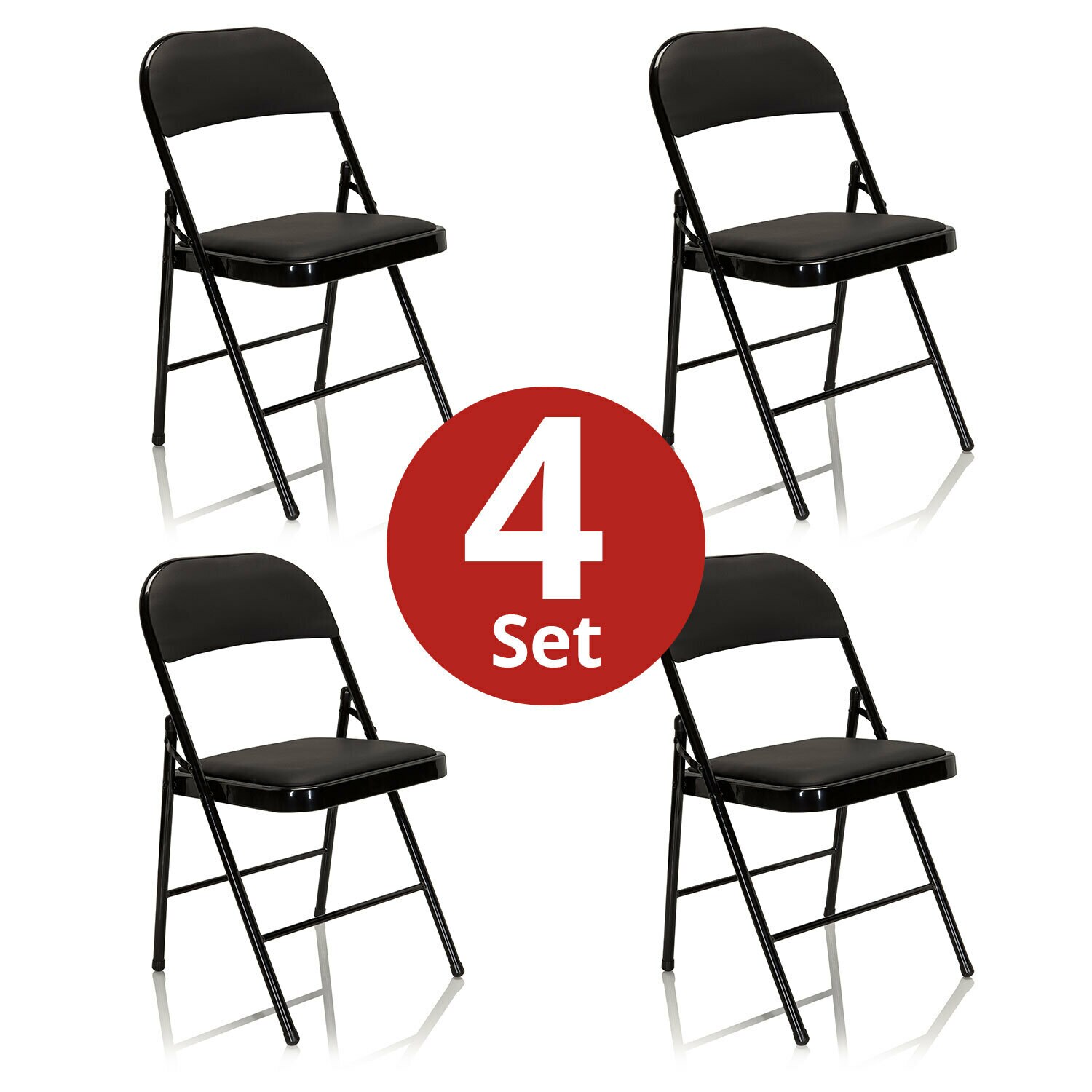 Klappstuhl 4er Pack TUDELA Kunstleder hjh OFFICE