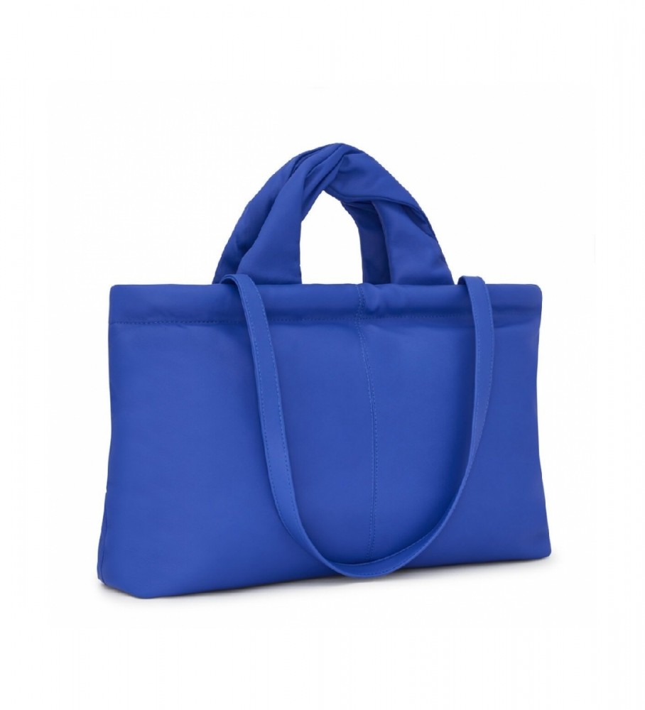 Bolsa de compras em couro Tous T Dolsa Azul Elétrico
