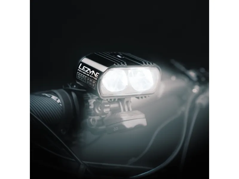 Lezyne HB StVZO E550, Forlys, Sort, Aluminium, LED, Hvid, 550 lm