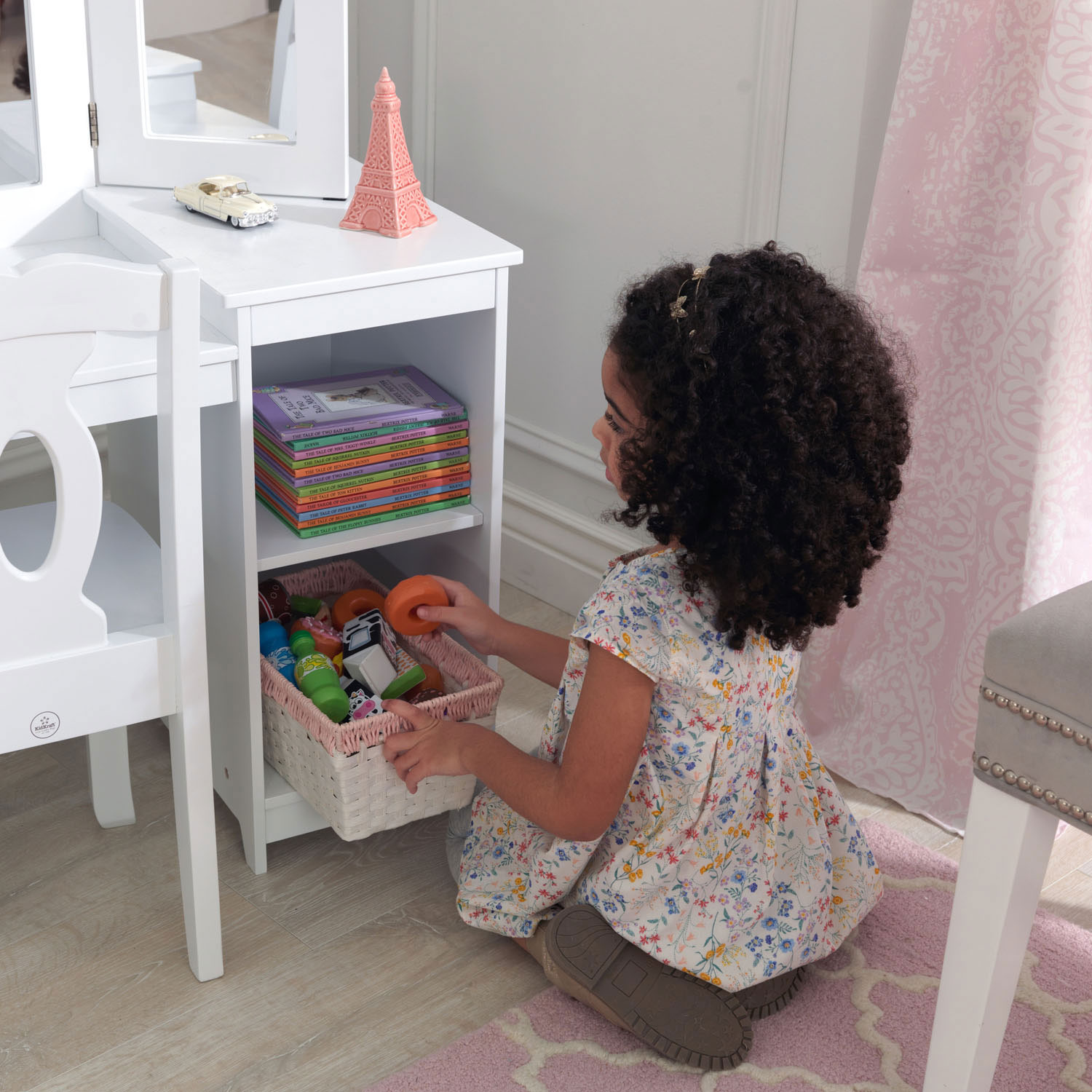 KidKraft Houten Kaptafel met Stoel Wit