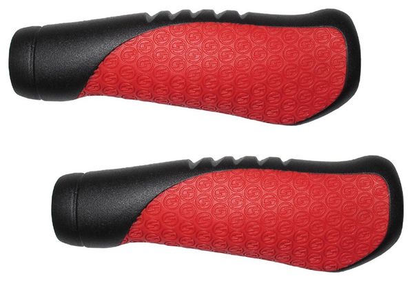 Paire de Grips Ergonomiques Sram Comfort 133 mm Noir Rouge