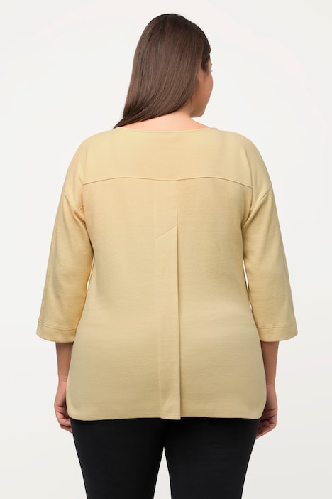 Shirt, U-Boot-Ausschnitt, 3/4-Arm, Biobaumwolle