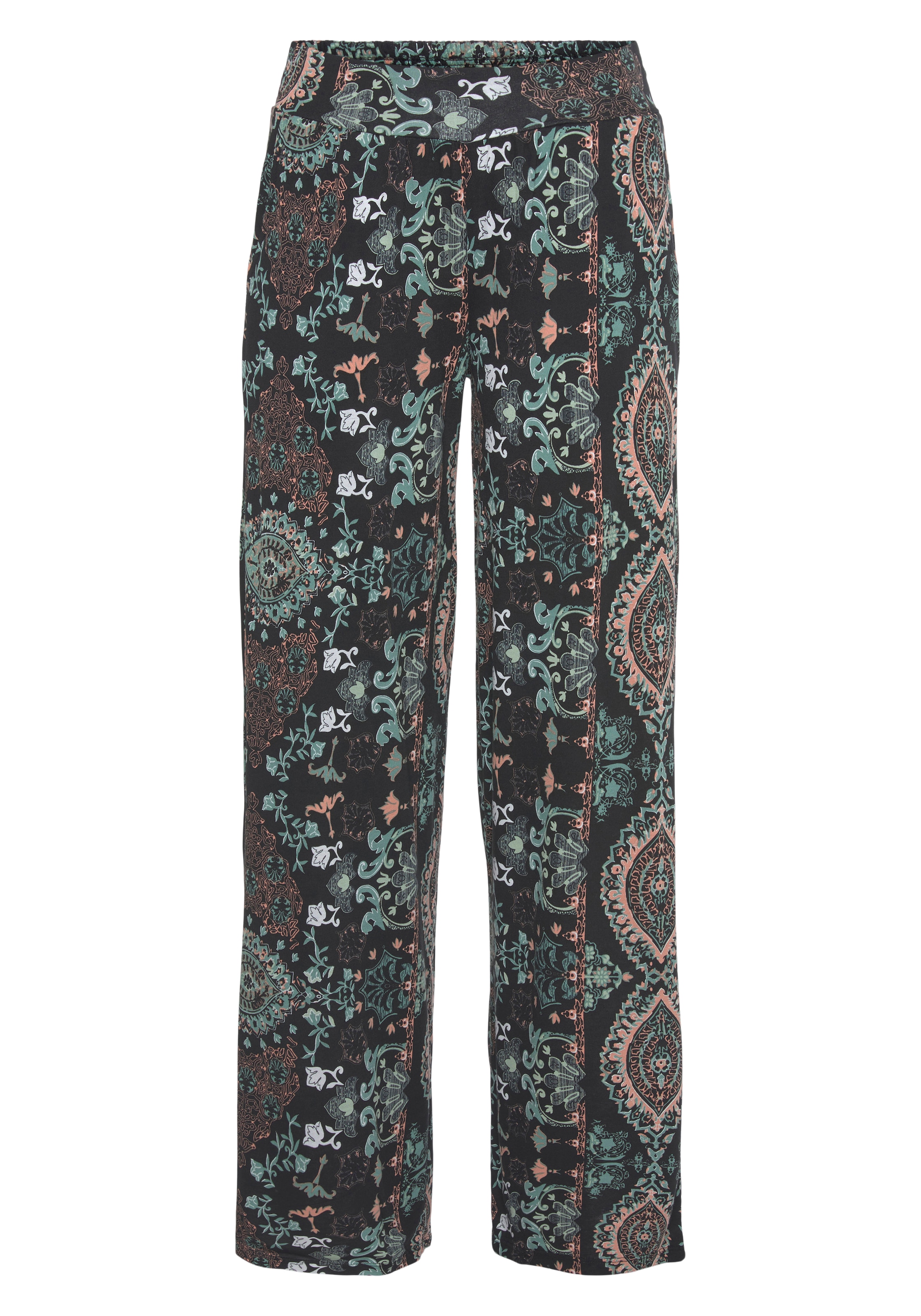 LASCANA Strandhose  mit Ethnoprint und Taschen, Wide-Leg, Marlenehose