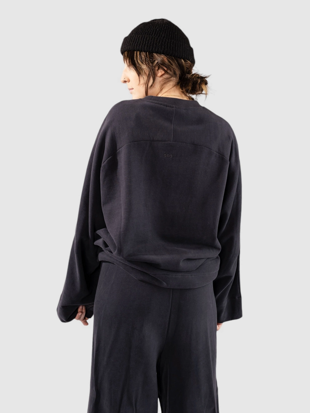 SOS Ramiu Oversize Sweater blue graphite