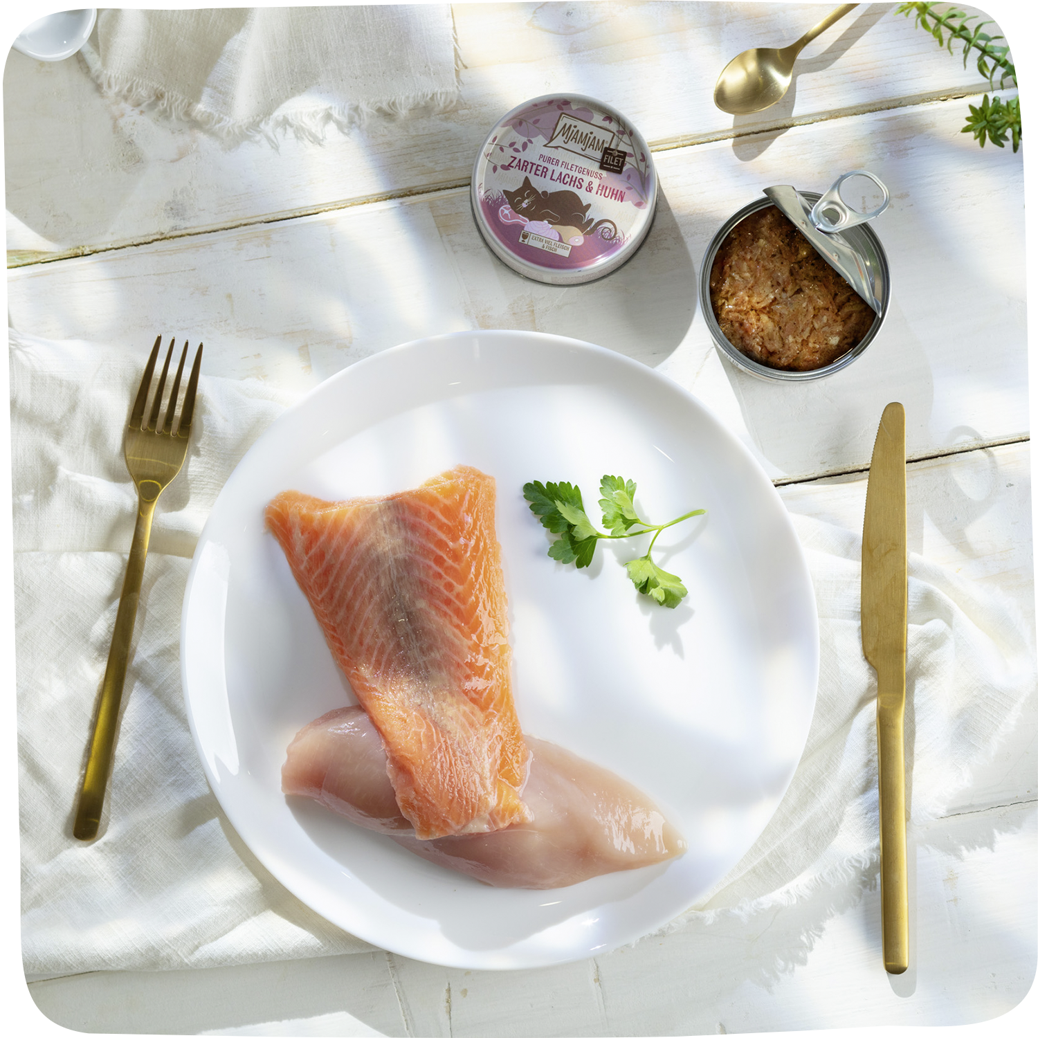 MjAMjAM Purer Filetgenuss - zarter Lachs & Huhn