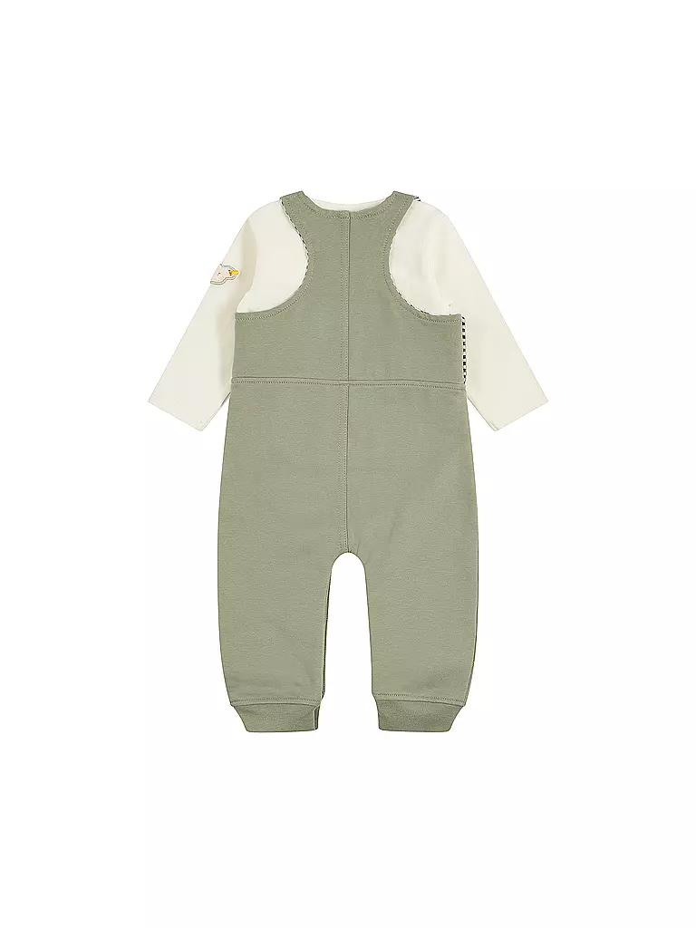 STEIFF Baby Set Latzhose und T-Shirt  dunkelgrün