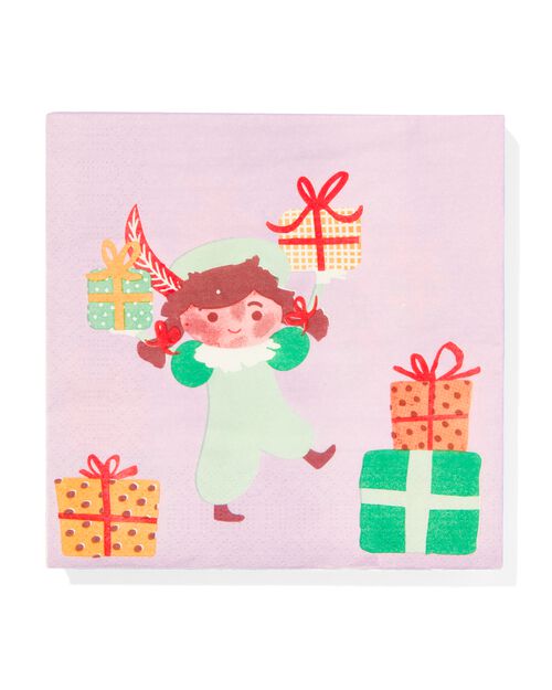 20 serviettes en papier triple épaisseur 33x33cm Saint-Nicolas