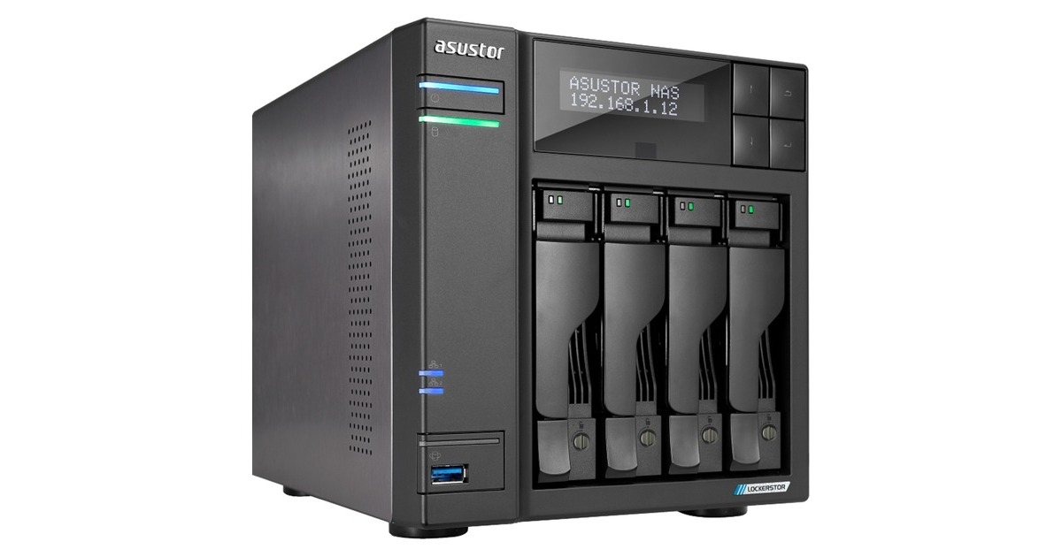 AsustorLockerstor 4 AS6704T nas  (Zwart)