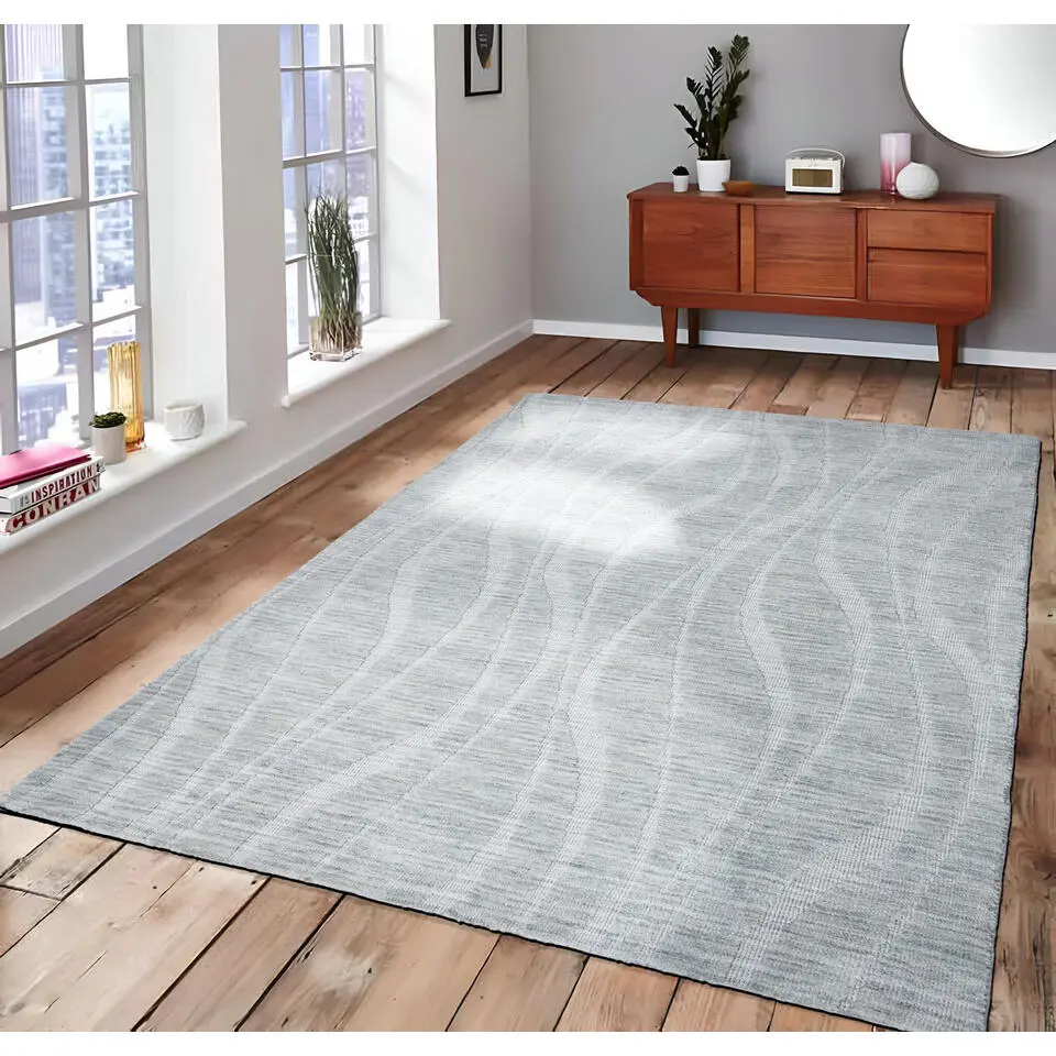 Dutch Lifestyle - Polyester - Vloerkleed - 160x230cm - Grijs
