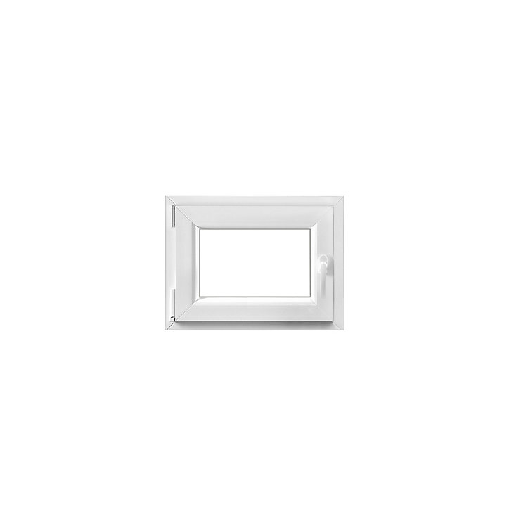 Fenêtre PVC 1 vantail oscillo-battant GoodHome blanc - l.60 x h.45 cm, tirant gauche