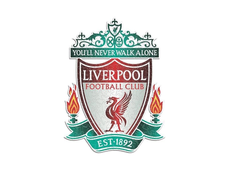 Iconic Puzzle Liverpool FC – Logo Offiziell lizenziertes Holzpuzzle, Grösse M