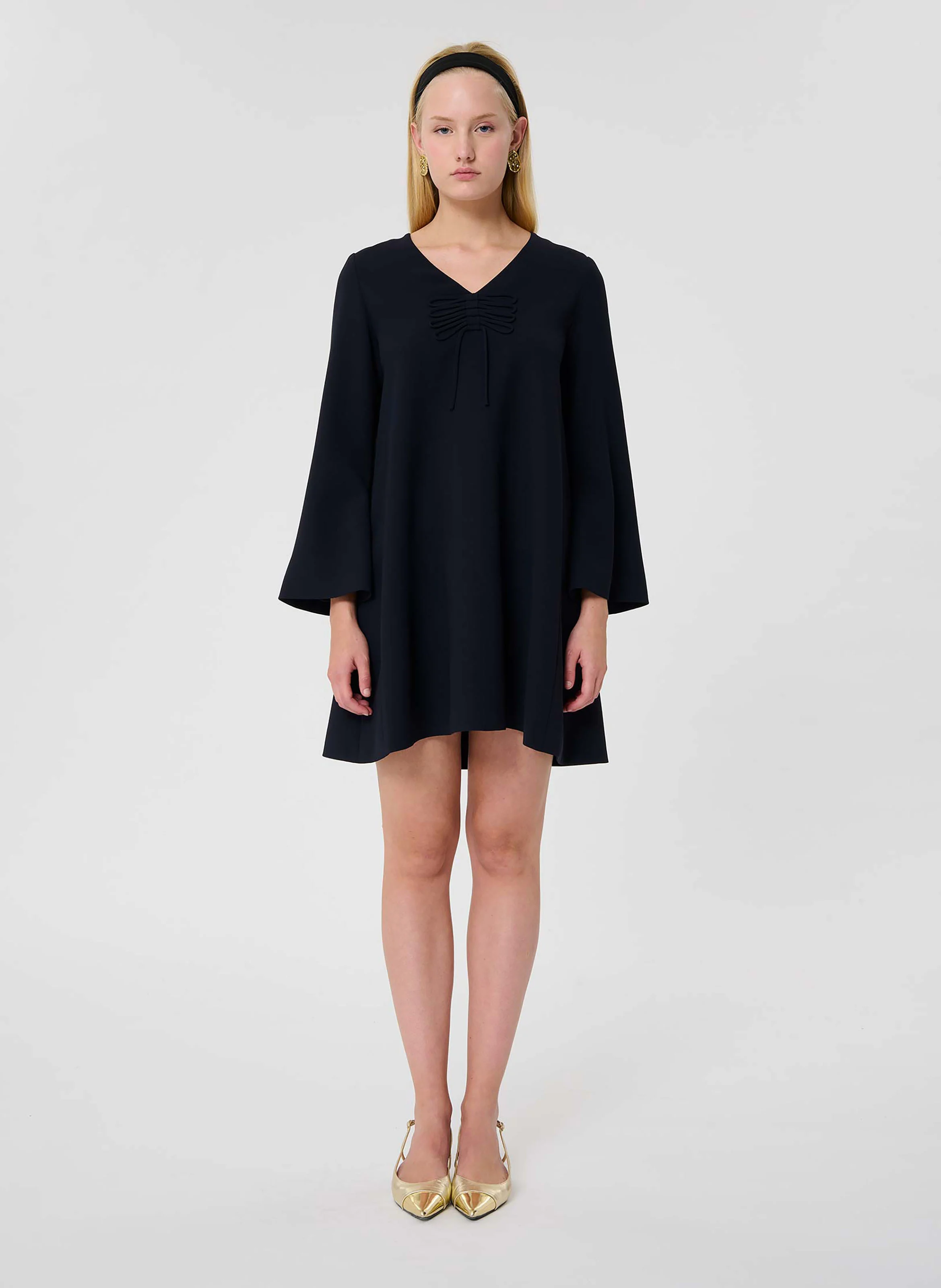 ROLIE - Robe courte col V | Bleu