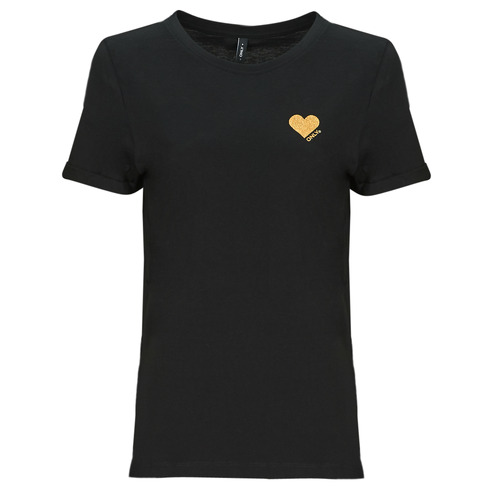 Only - ONLKITA S/S LOGO TOP - Noir