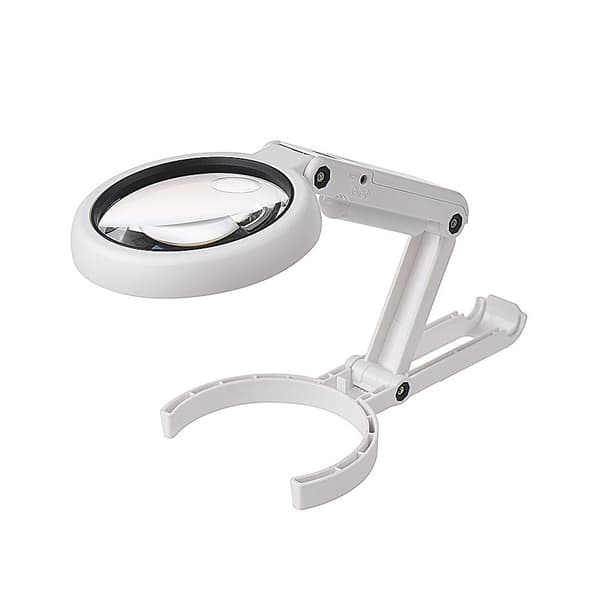 Allsidig lupe med LED-belysning og sammenleggbar design