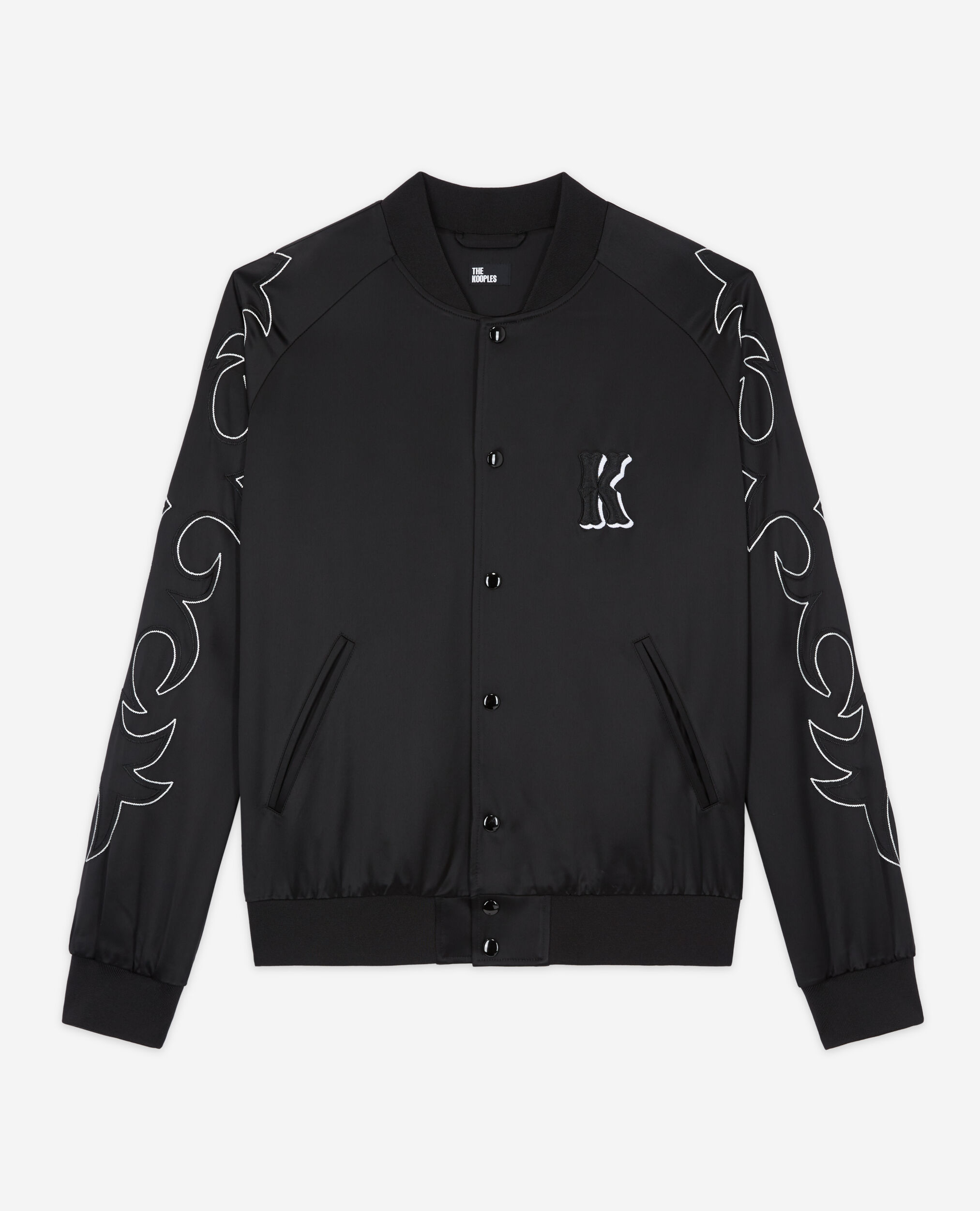 Blouson Teddy noir avec broderies Western