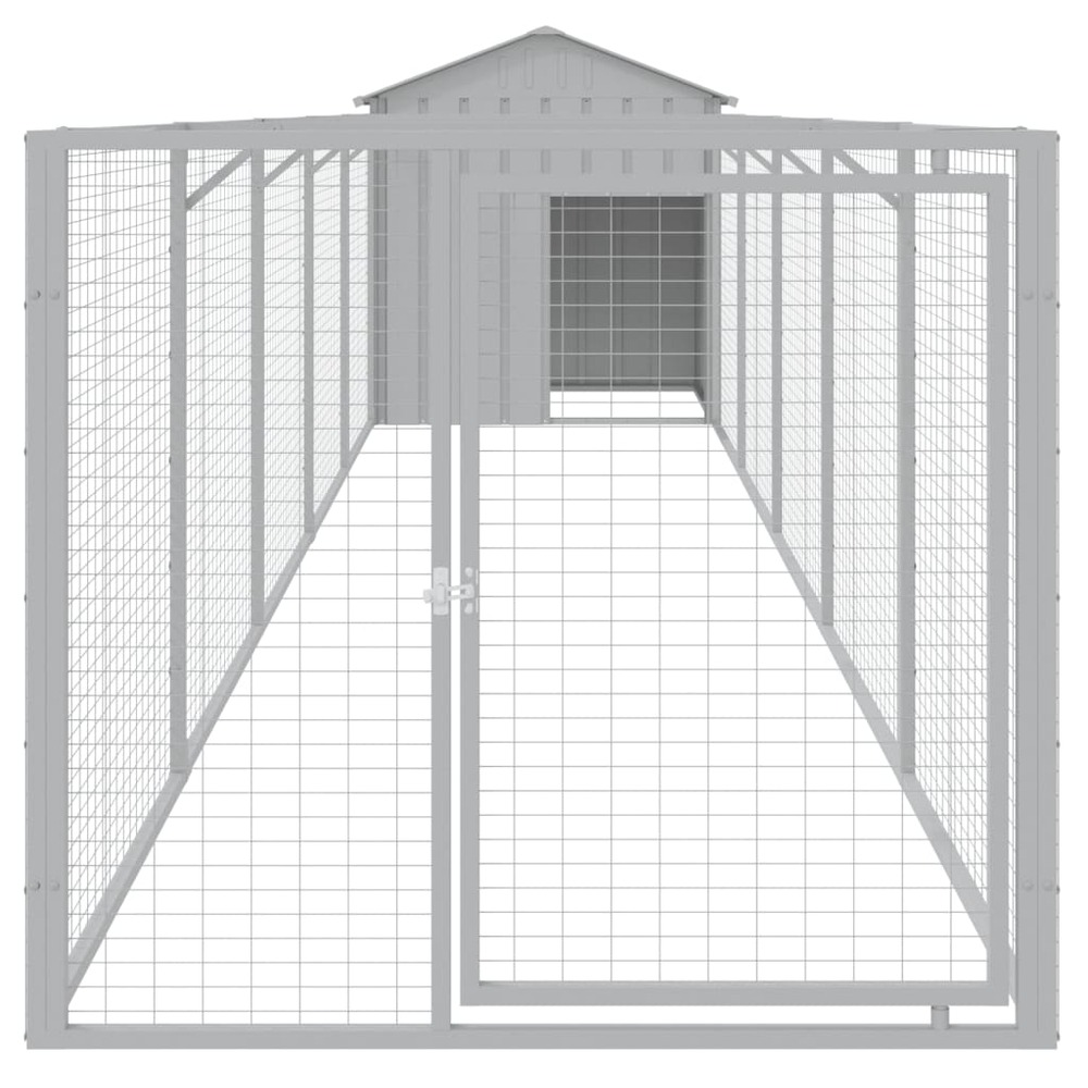 Niche pour chien avec toit gris clair 117x609x123 cm