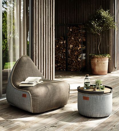 SACKit S?kkestol - Cobana Lounge Chair - 96x80x70 cm - Brun/Hvid