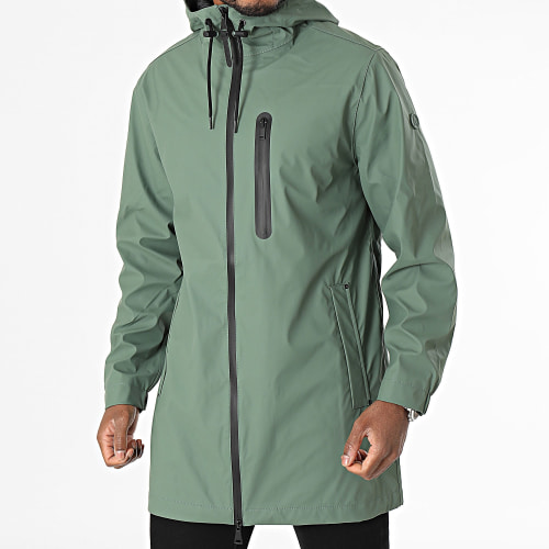 Veste Longue Imperméable T3177 Vert Kaki