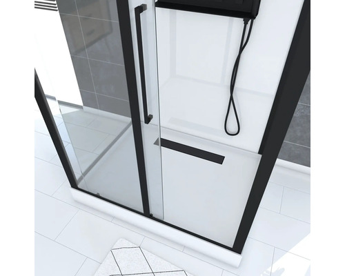 Aurlane Phantom complete douche-unit 115 x 90 x 230 cm zwart