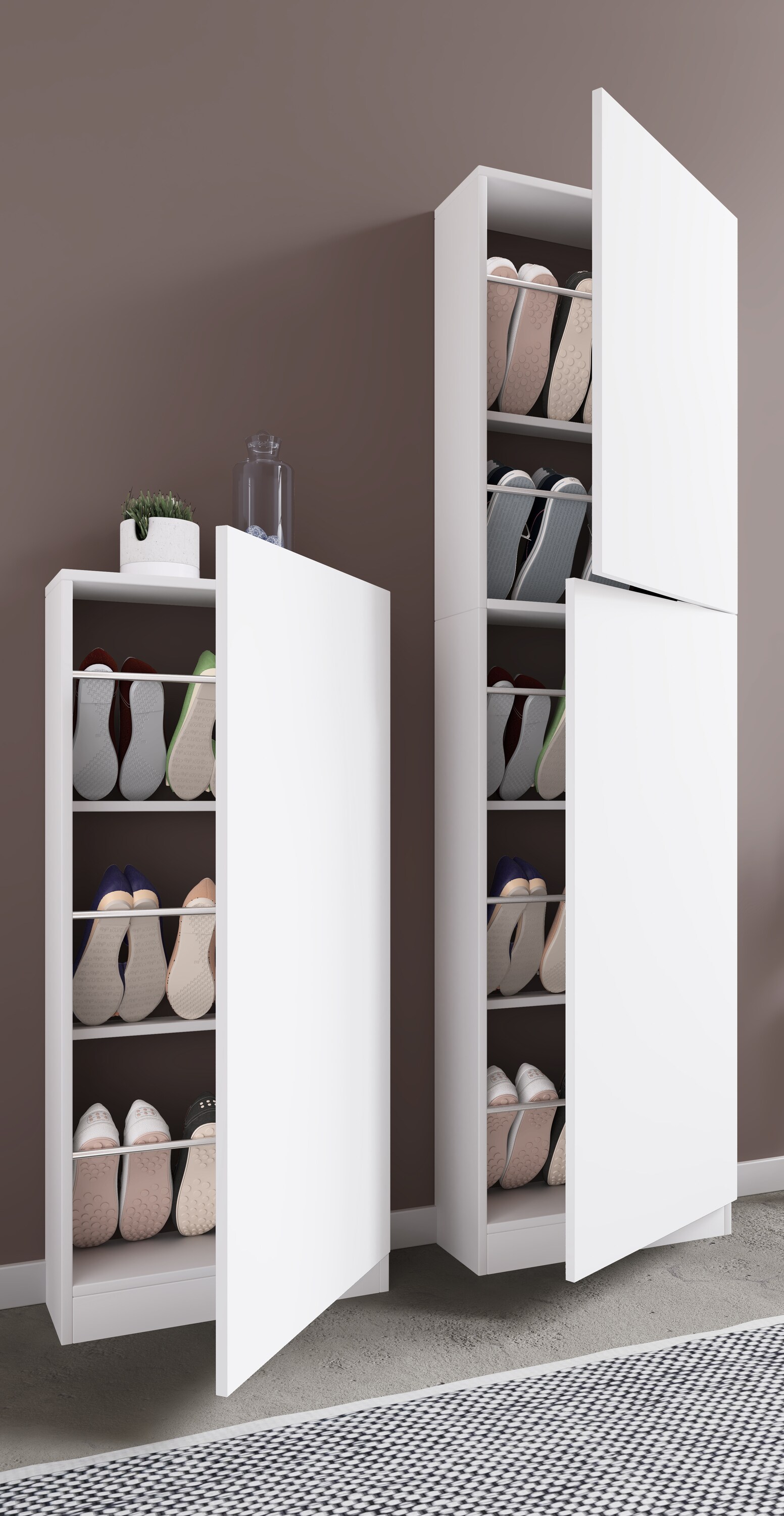 VCM Holz Schuhschrank Schuhkommode Schuhregal Schuhständer Fulisa XL