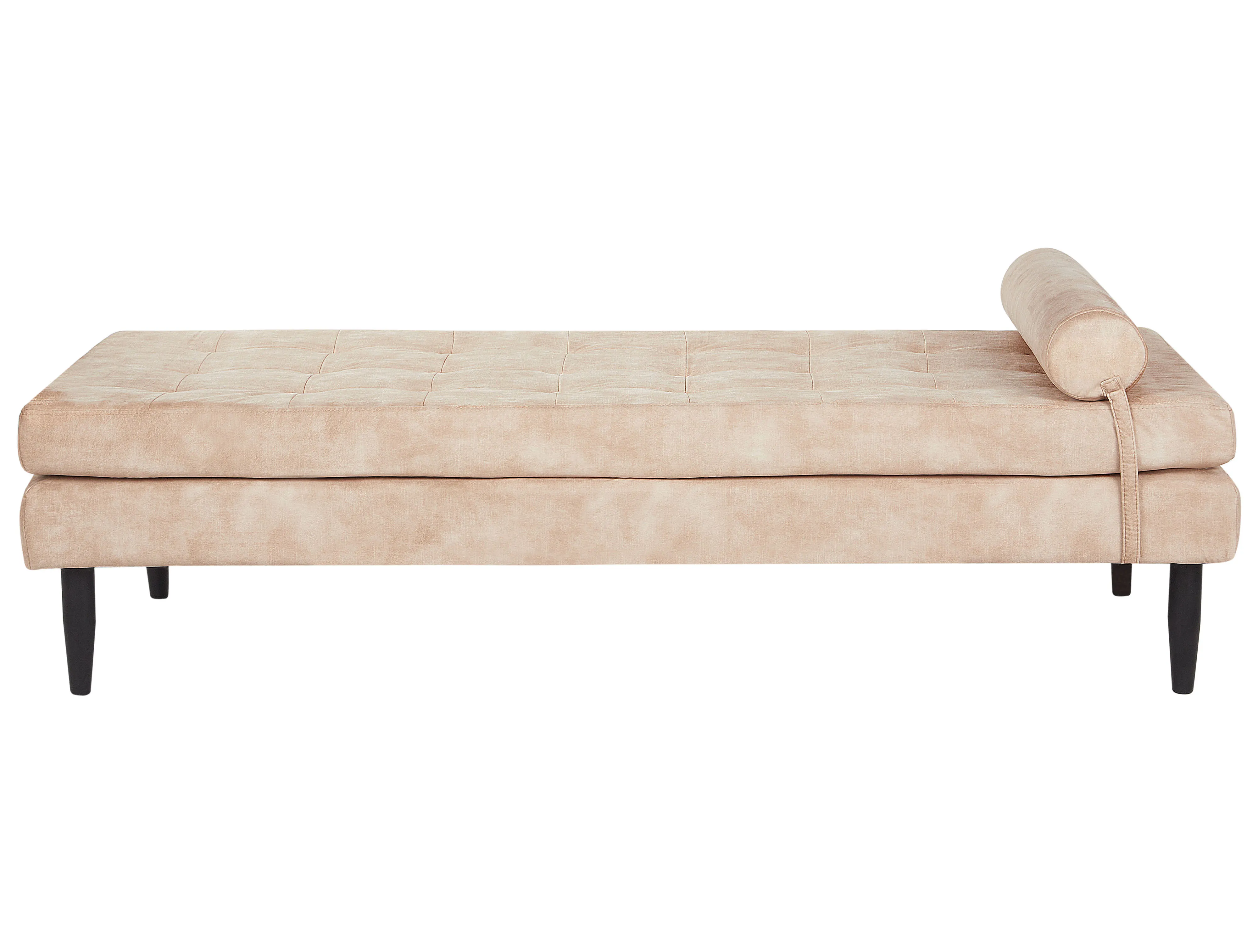 Chaise longue USSEL Fluweel Beige