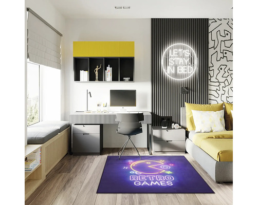 Tapijt Gaming Pac-Man Retro Games 100x100 cm