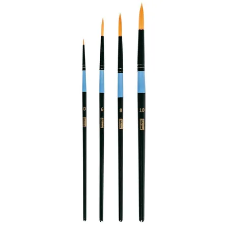 Idena Künstlerpinsel-Set, Haarpinsel, Größe 0, 6, 8 und 10