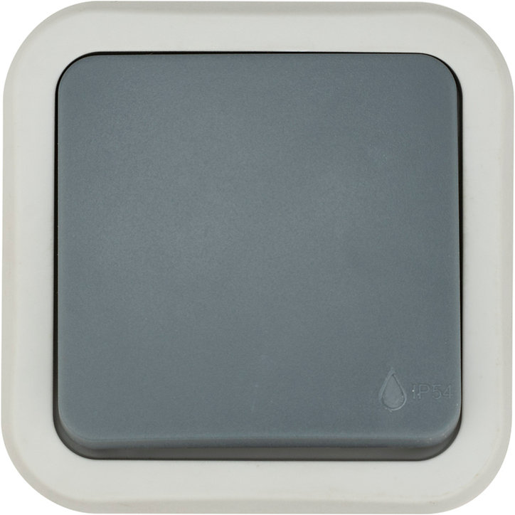 Bouton poussoir étanche en saillie Jacobsen Malinn gris complet
