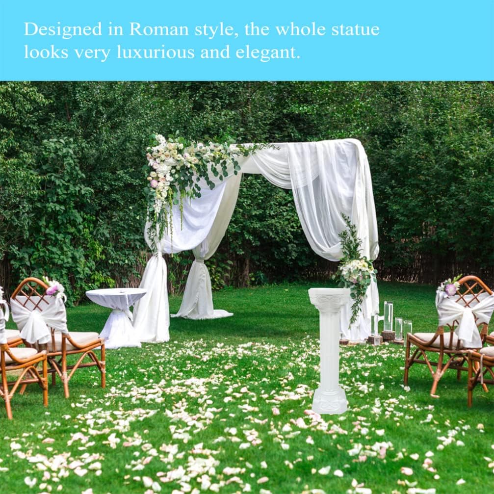 Happyyami 2Pcs Römische Säulen Säulen Kunststoff Hochzeit Dekorative Säulen Römische Säule Griechische Säule Antike Römische Säule für Gartenhochzeitsdekoration