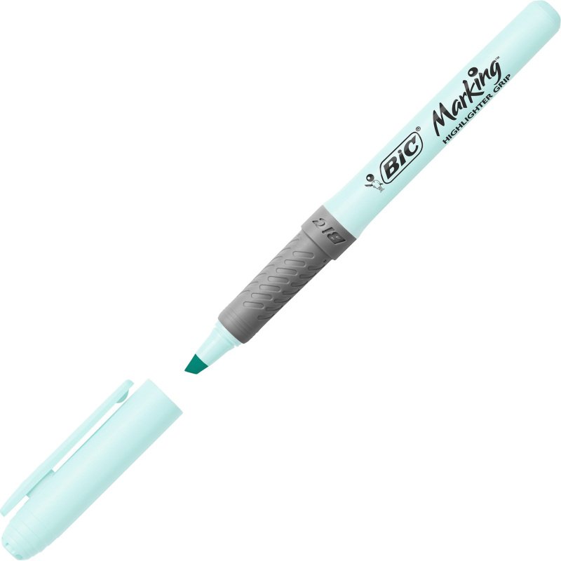 Surligneur Bic Highlighter Grip Pastel - Pochette de 5