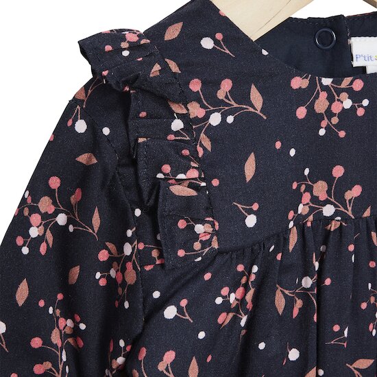 Lovely Capucine Combilongue en twill   Print Capucine        1 mois   de               P'tit bisou