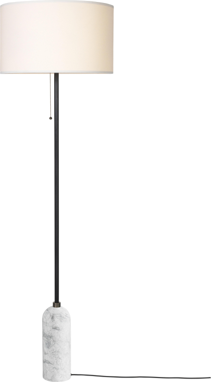 Gubi Gravity vloerlamp grijs marmer/canvas