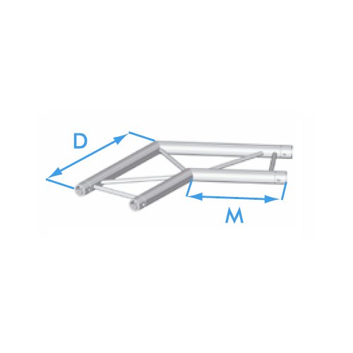Prolyte X30L-C004F ladder truss 120 graden hoek plat