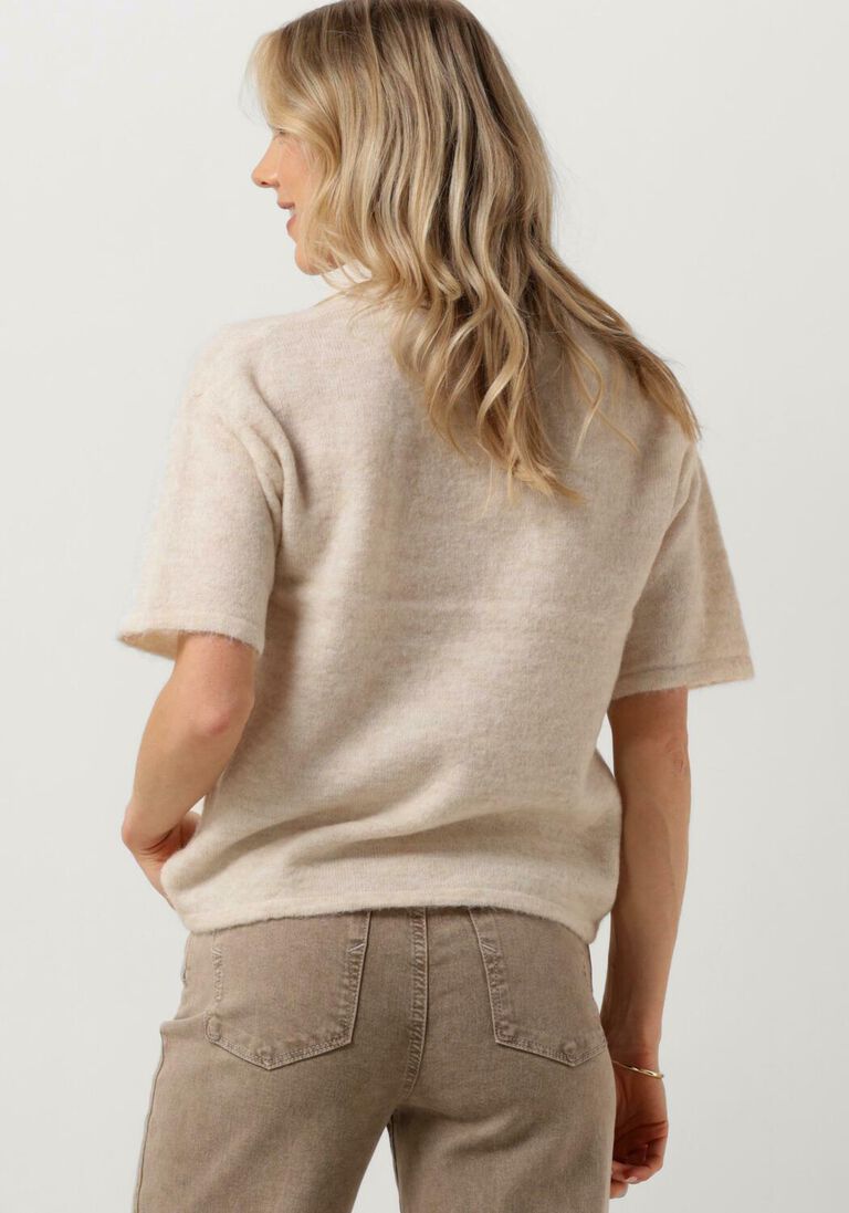 SELECTED FEMME beige selected femme t-shirt slfmaline-liliana 2/4 knit o-neck