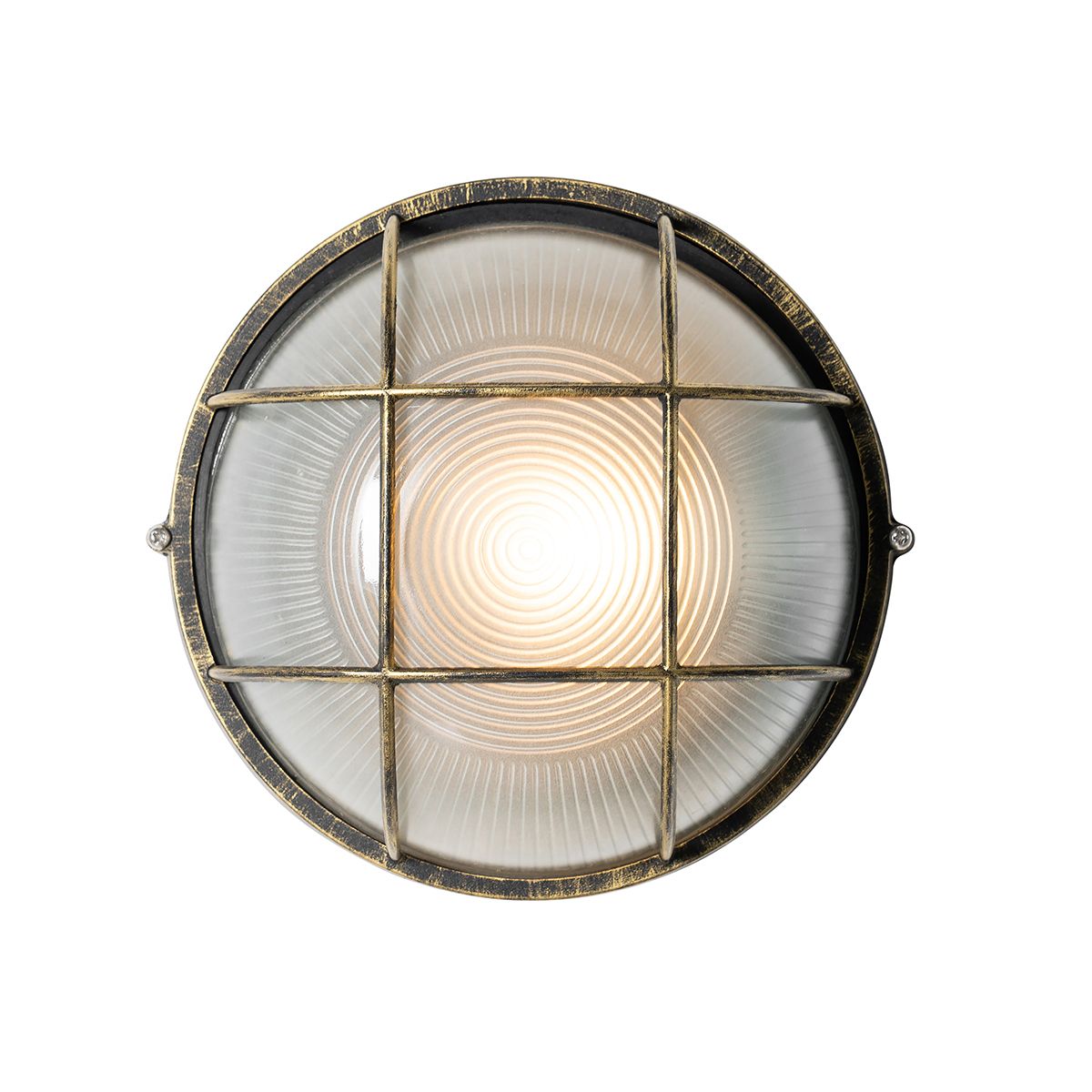 Industriële buitenwandlamp antiek goud IP44 - Hanneke